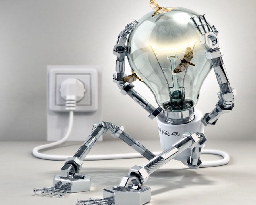robot lamp and energy saving